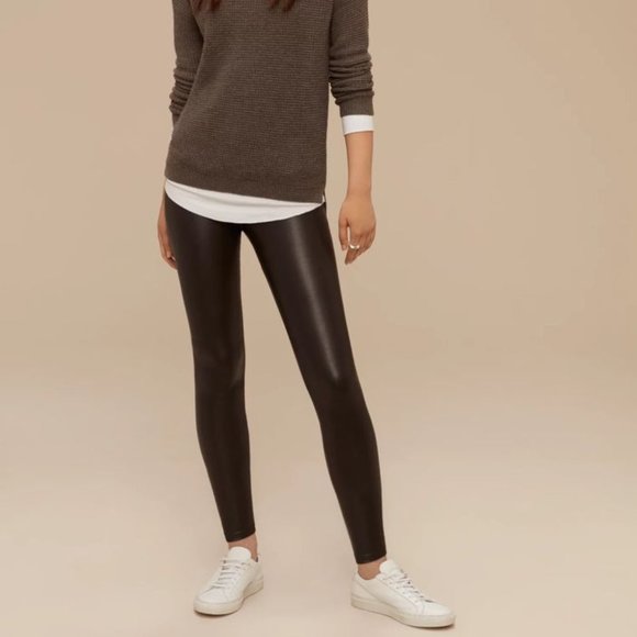 Aritzia Wilfred Free |  Daria Vegan Leather Leggings Pant - Picture 1 of 10